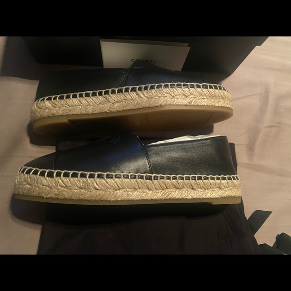 NIB Chanel Espadrilles Black Size 37 - Picture 5 of 8